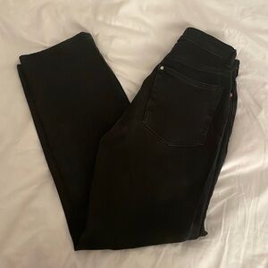 H&M black washed straight ankle jeans